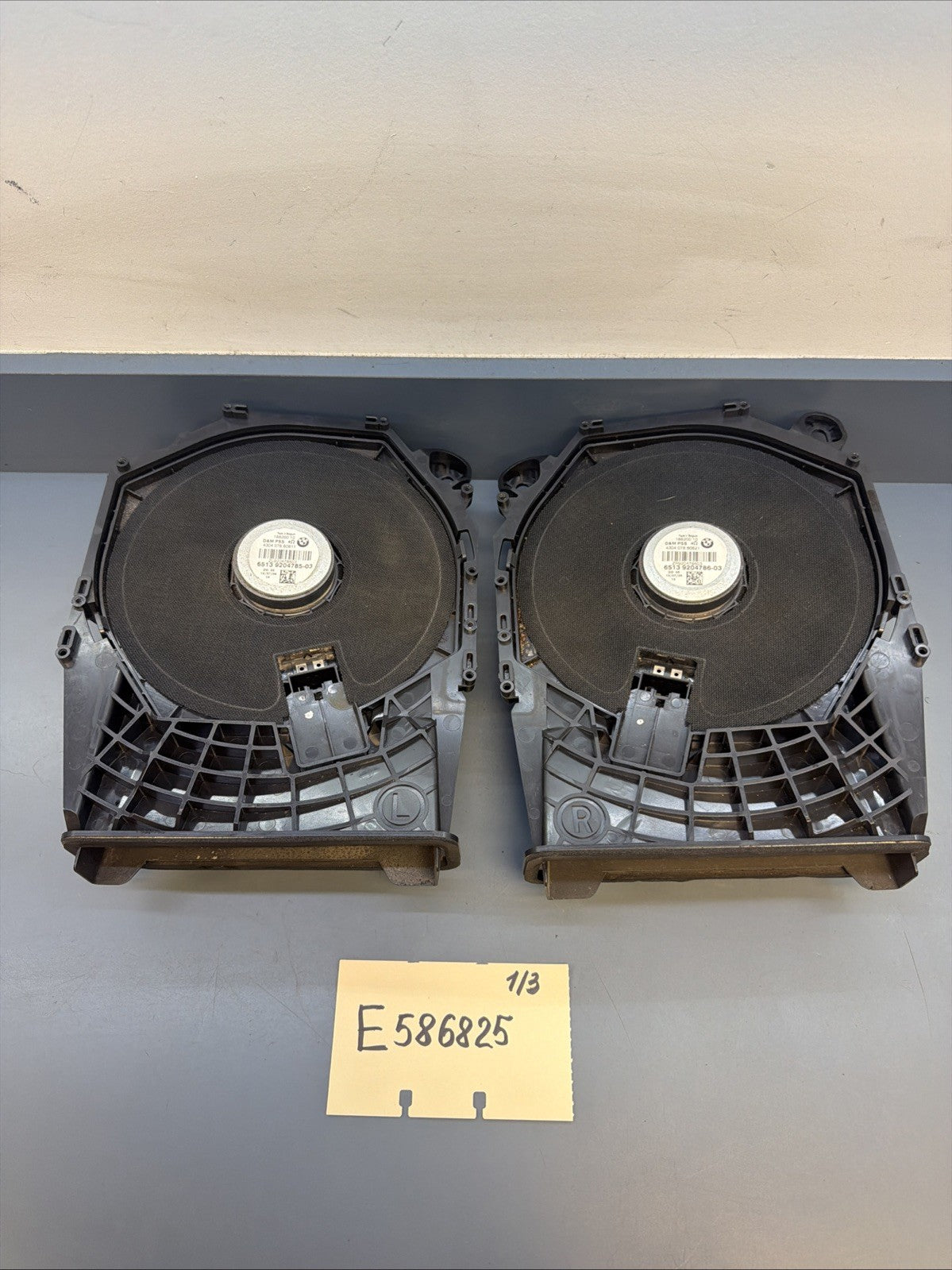 OEM BMW E88 E92 E93 335 M3 Floor Bass Speaker Sub Subwoofer Pair 9204785 9204786