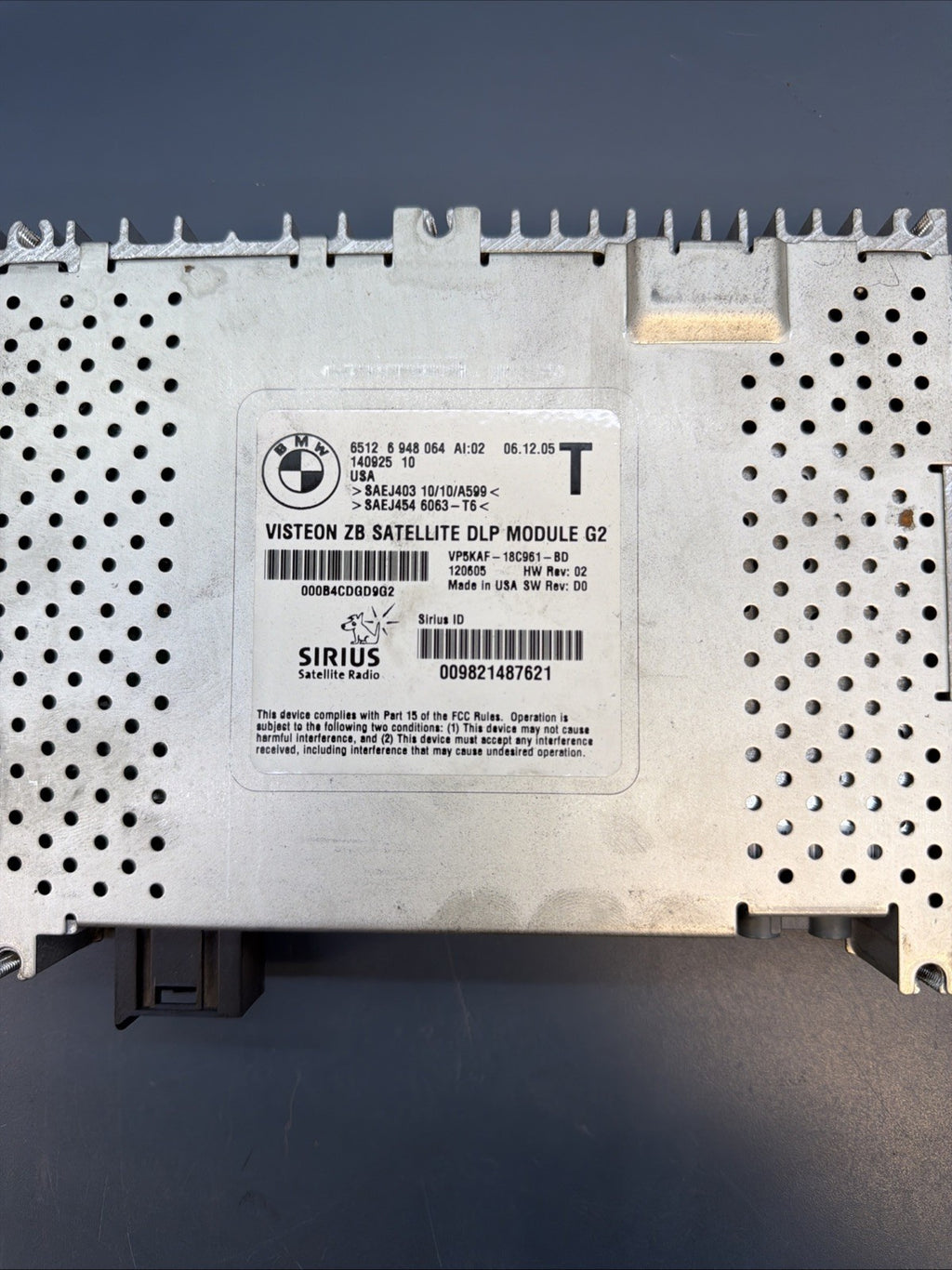 BMW E60 E90 E92 2006-2008 Sirius Satellite Radio Receiver DLP Module Gen 2.5 OEM