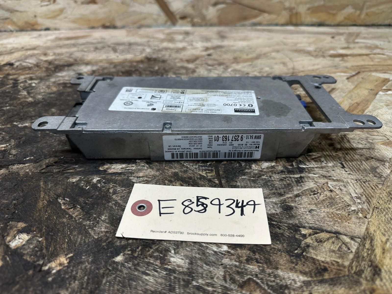 BMW 2009-2013 E90 E70 HARMAN BECKER TELEMATICS CONTROL MODULE OEM 9257163
