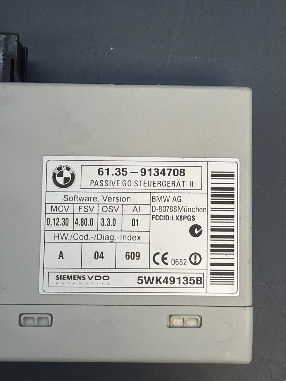 08-15 BMW 1 3 E90 E91 E92 Passive Go Keyless Entry Control Module OEM 9134708