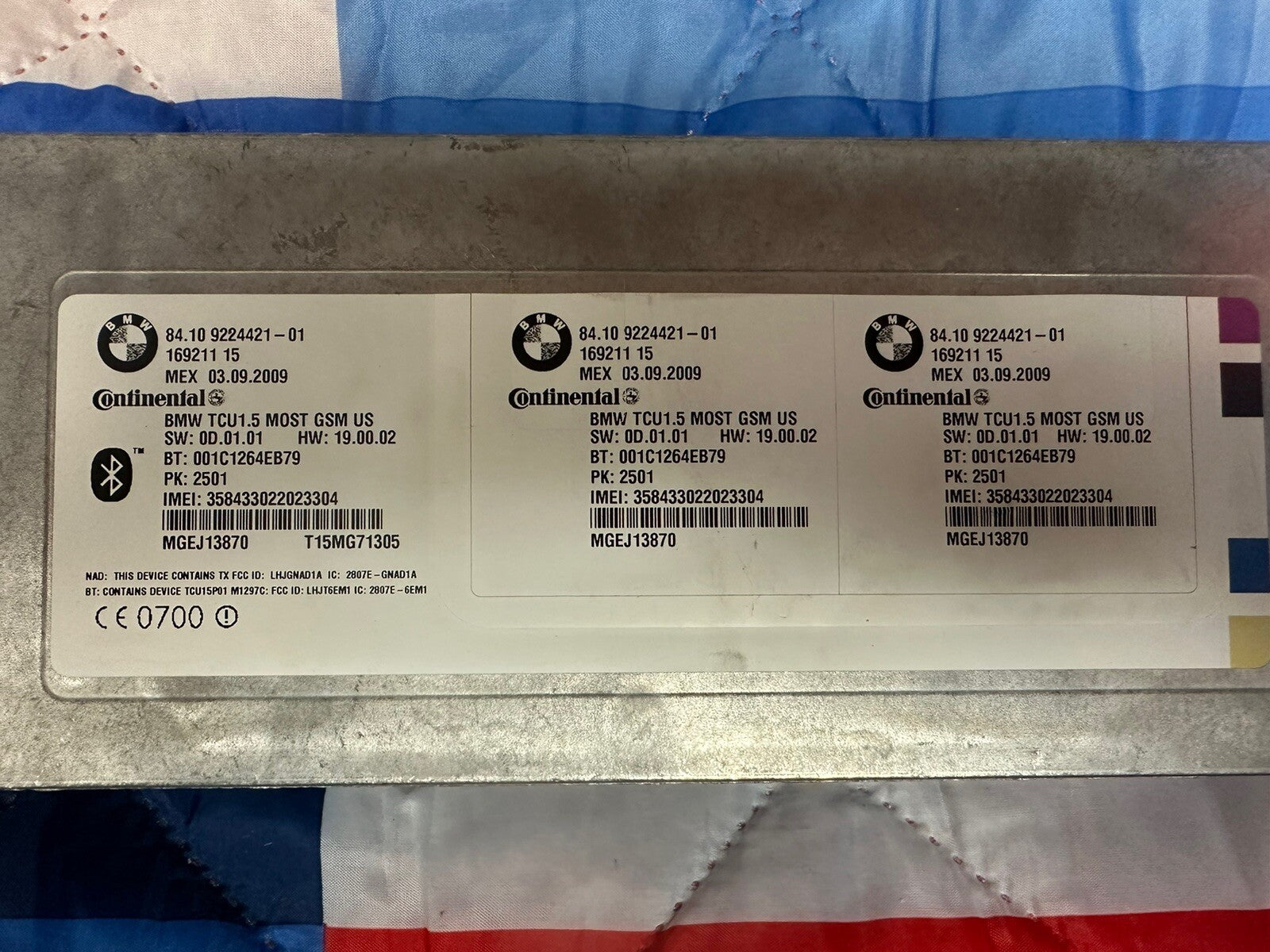 2009-2010 BMW 5 SERIES BLUETOOTH TELEMATIC UNIT COMMUNICATION CONTROL MODULE OEM