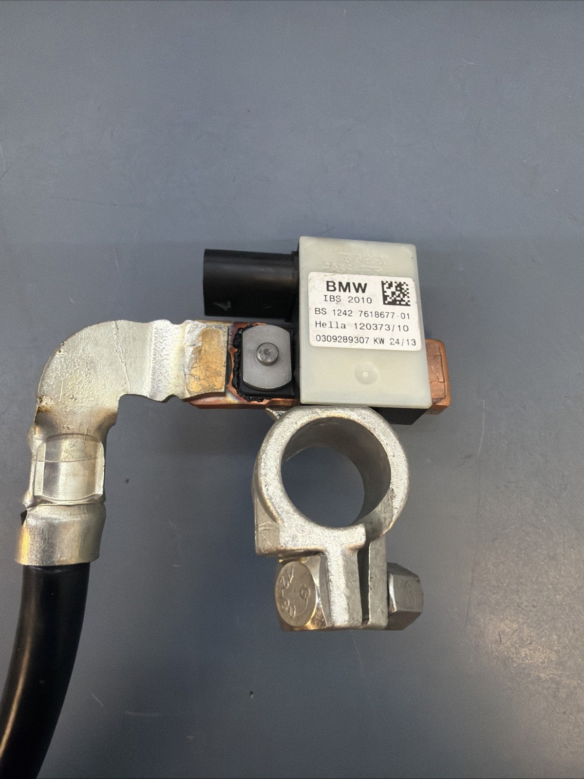 12-15 BMW E84 X1 IBS Negative Battery Ground Cable Terminal Harness OEM 7618677