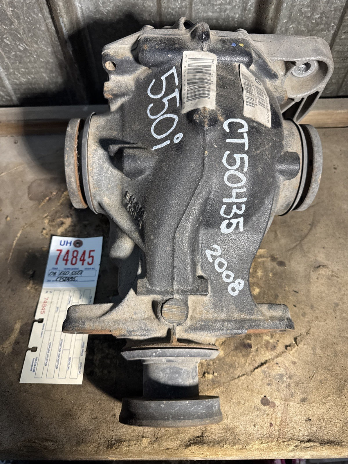 BMW REAR DIFFERENTIAL E60 SERIES 550i FINAL DRIVE 3.38 7555727