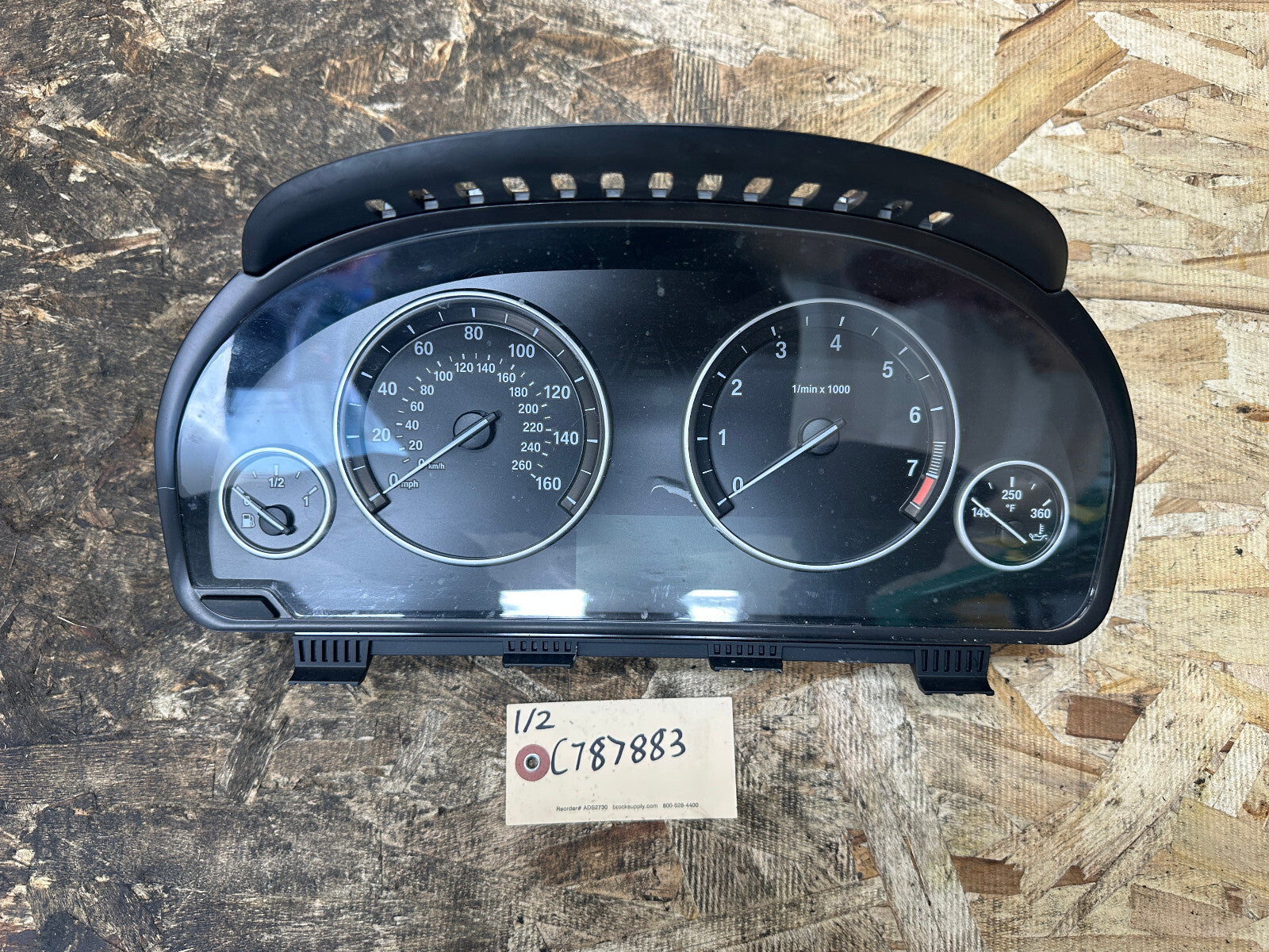 BMW 11-13 F10 5 SERIES SPEEDOMETER INSTRUMENT GAUGE CLUSTER MPH OEM 9280481