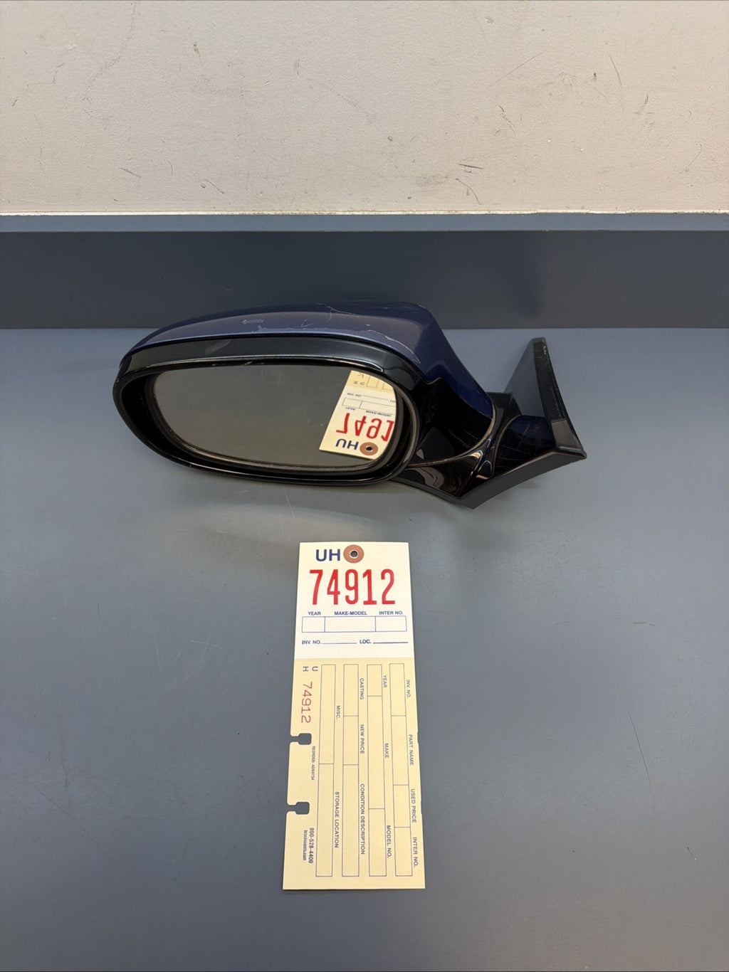 2011 - 2013 BMW E82 E88 FRONT LEFT DRIVER SIDE VIEW MIRROR BLUE OEM 7208145