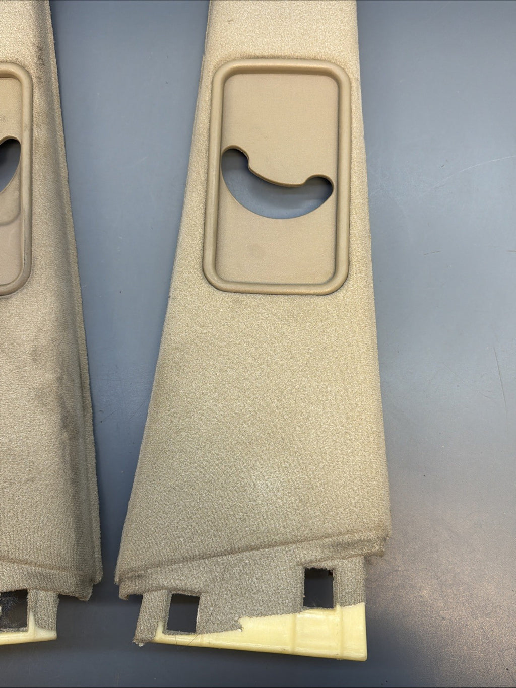 89-95 BMW E34 5 Series Middle Upper B Pillar Column Trim Set GRAY 1928891