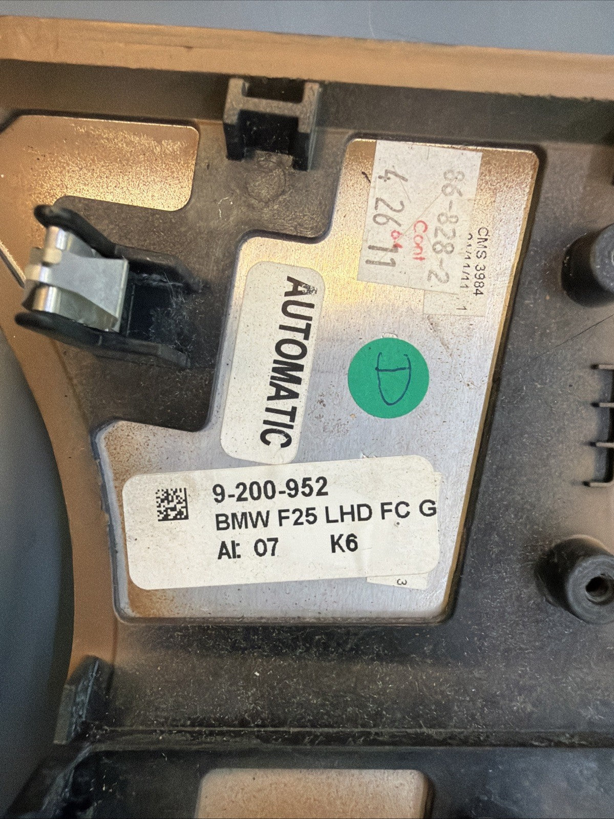 BMW 2011-2019 F25 X3 CENTER CONSOLE SHIFTER TRIM AND SWITCHES OEM 9200952