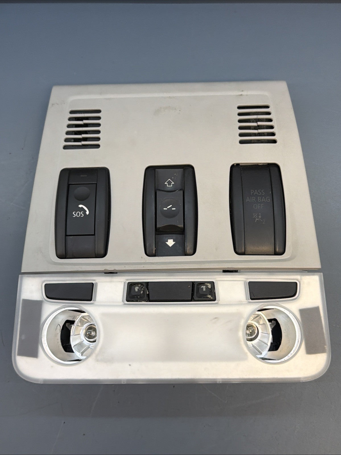 BMW 06-12 E90 E9X FRONT UPPER SUNROOF INTERIOR LIGHT CONTROLS GRAY OEM 9137523