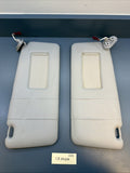 00–03 BMW E39 M5 530i Right & Left Light Sun Visor Mirror Leather Set OEM