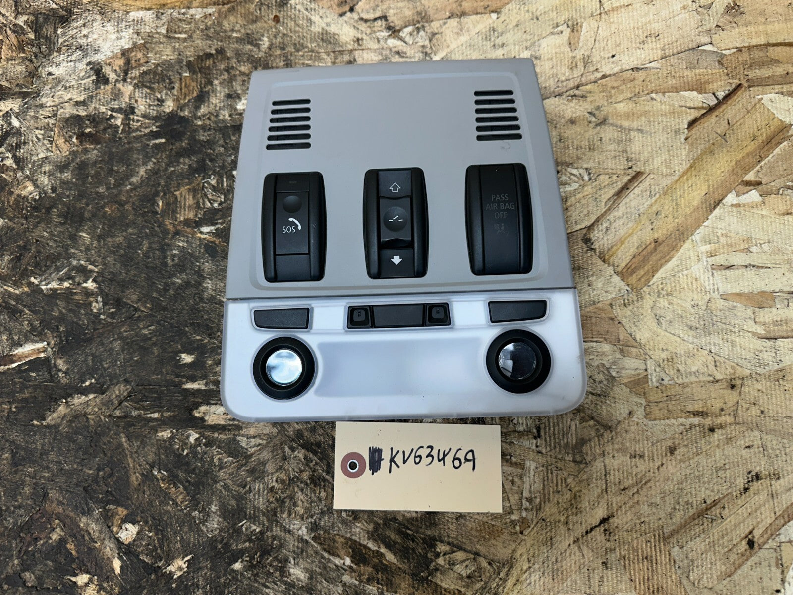 BMW 06-12 E90 E9X FRONT UPPER SUNROOF INTERIOR LIGHT CONTROLS GRAY OEM 6976340