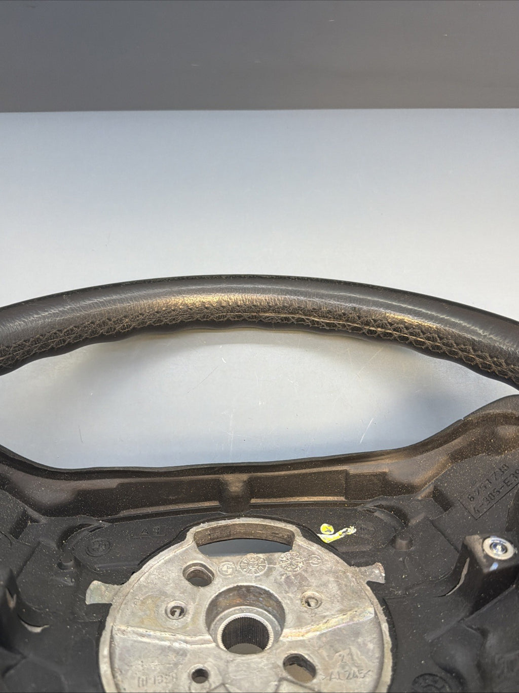 99-03 BMW E39 525i 530i 540i 4 Spoke Steering Wheel Black Leather 6753738 *NOTE*