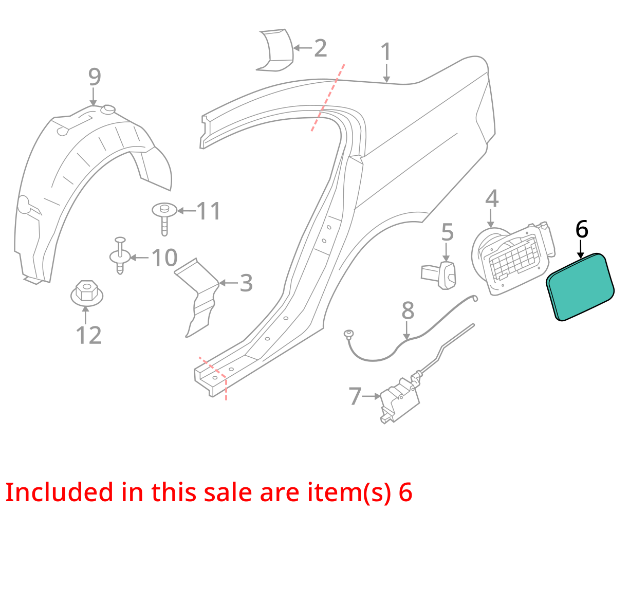 2013-2018 BMW 320 328 F30 FUEL FILLER DOOR LIDTANK GAS REAR WHITE 41007238058