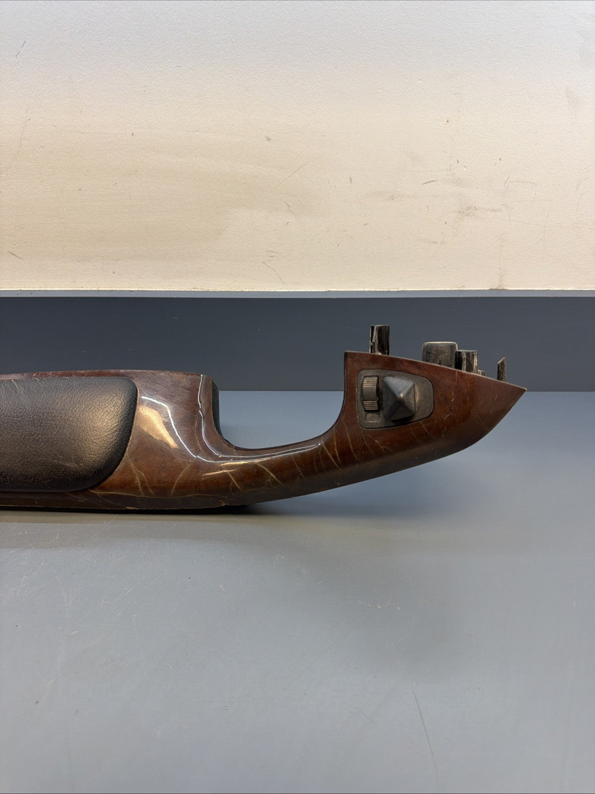 BMW E46 Coupe Convertible Armrest Door Trim Panel Front Left Brown Wood 8241093