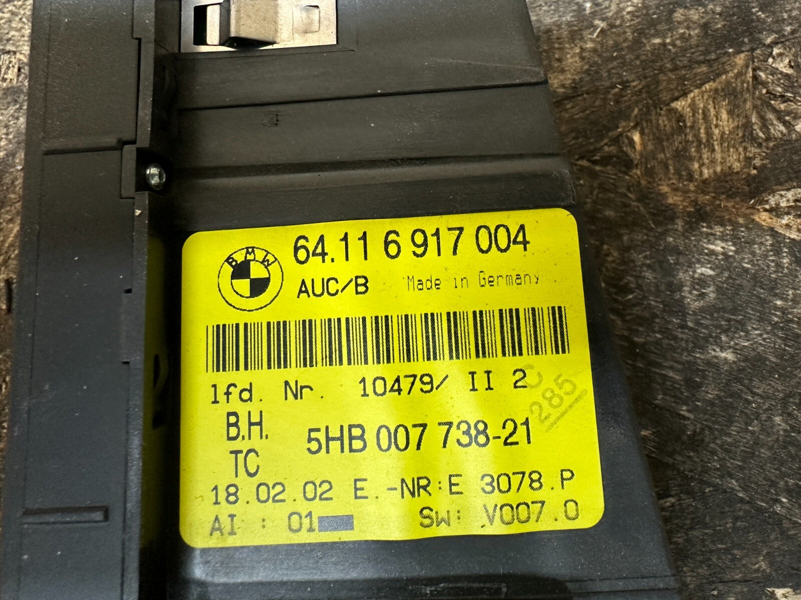 BMW 2001-2006 E46 3 SERIES AC HEATER CLIMATE CONTROL PANEL OEM 6917004