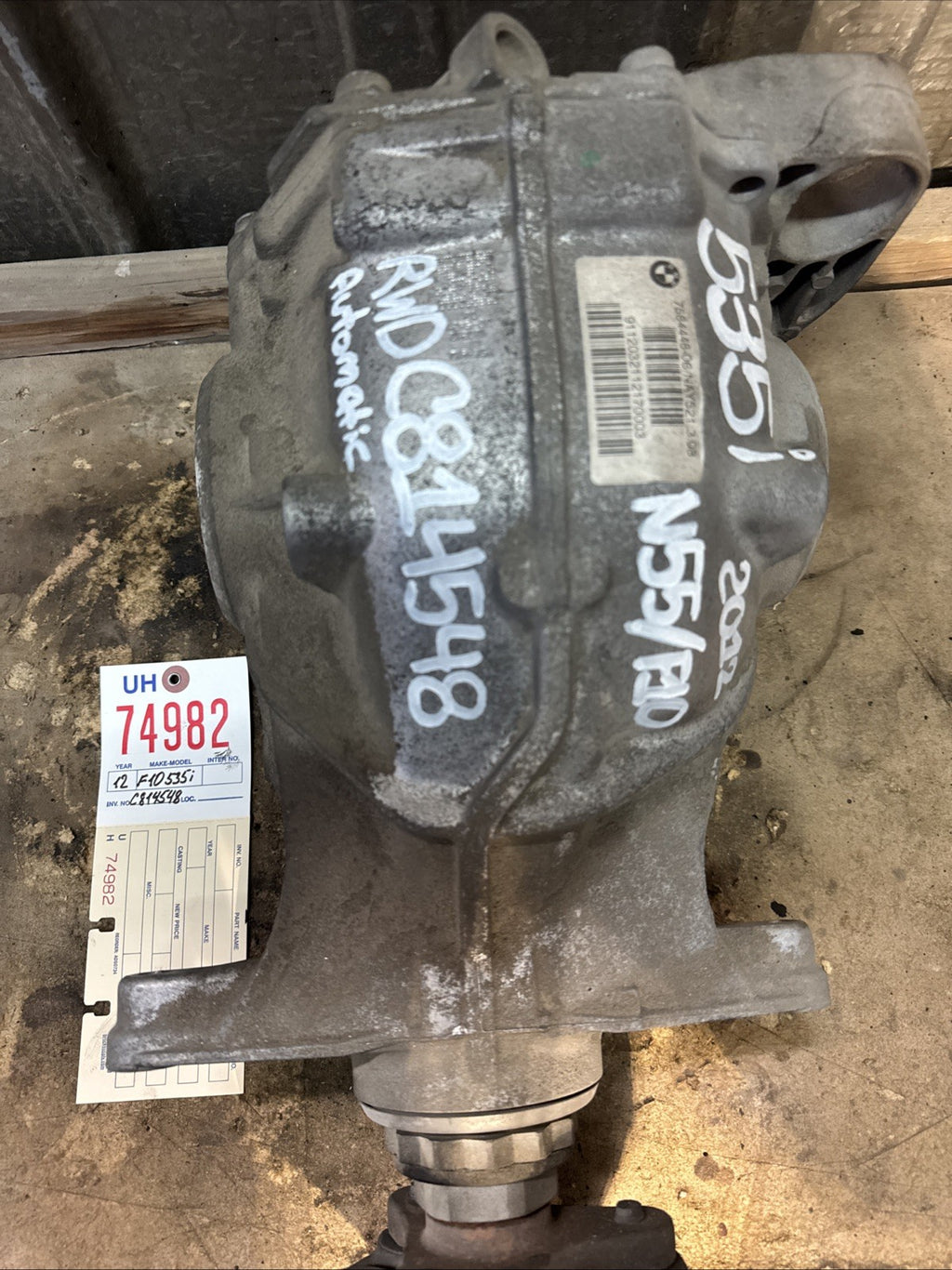 BMW REAR DIFFERENTIAL 5 SERIES F10 FINAL DRIVE 3.08 