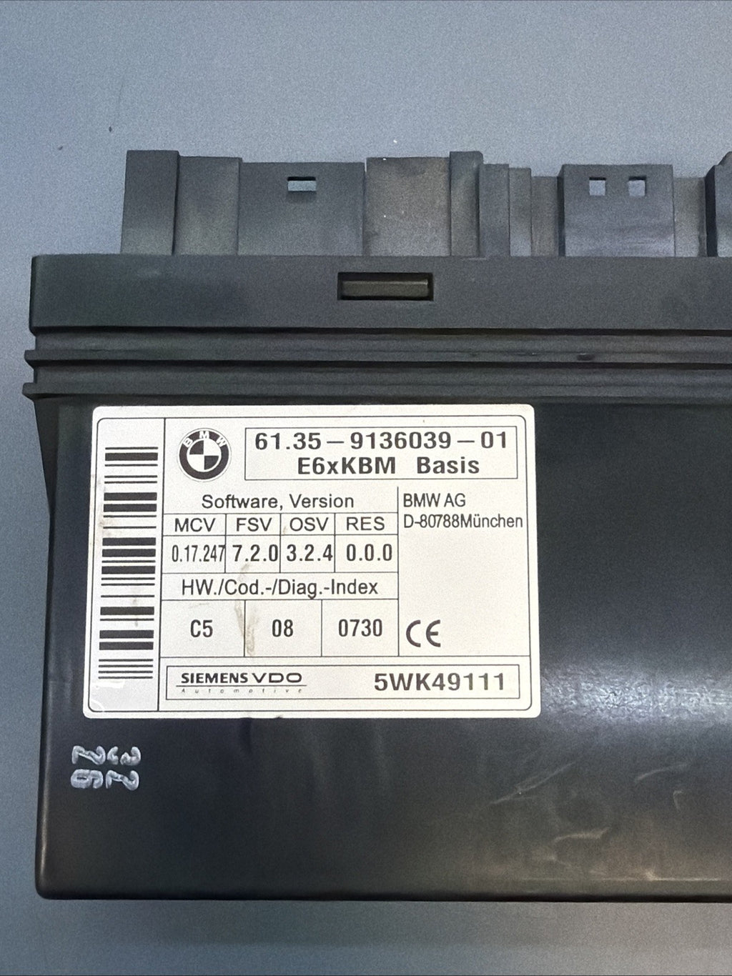 06-10 BMW E60 E61 E63 550i Body Gateway Control Module 61359136039 OEM