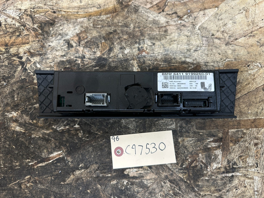 BMW 2006-2012 E90 HVAC HEATER AC CLIMATE CONTROL SWITCH PANEL OEM 9199260