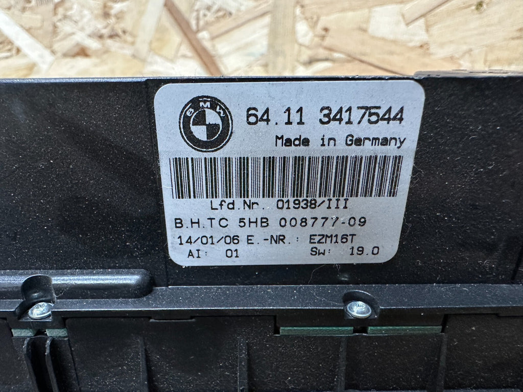 BMW 03-10 E83 X3 FRONT CENTER CONSOLE CLIMATE CONTROL PANEL BLACK OEM 3417544