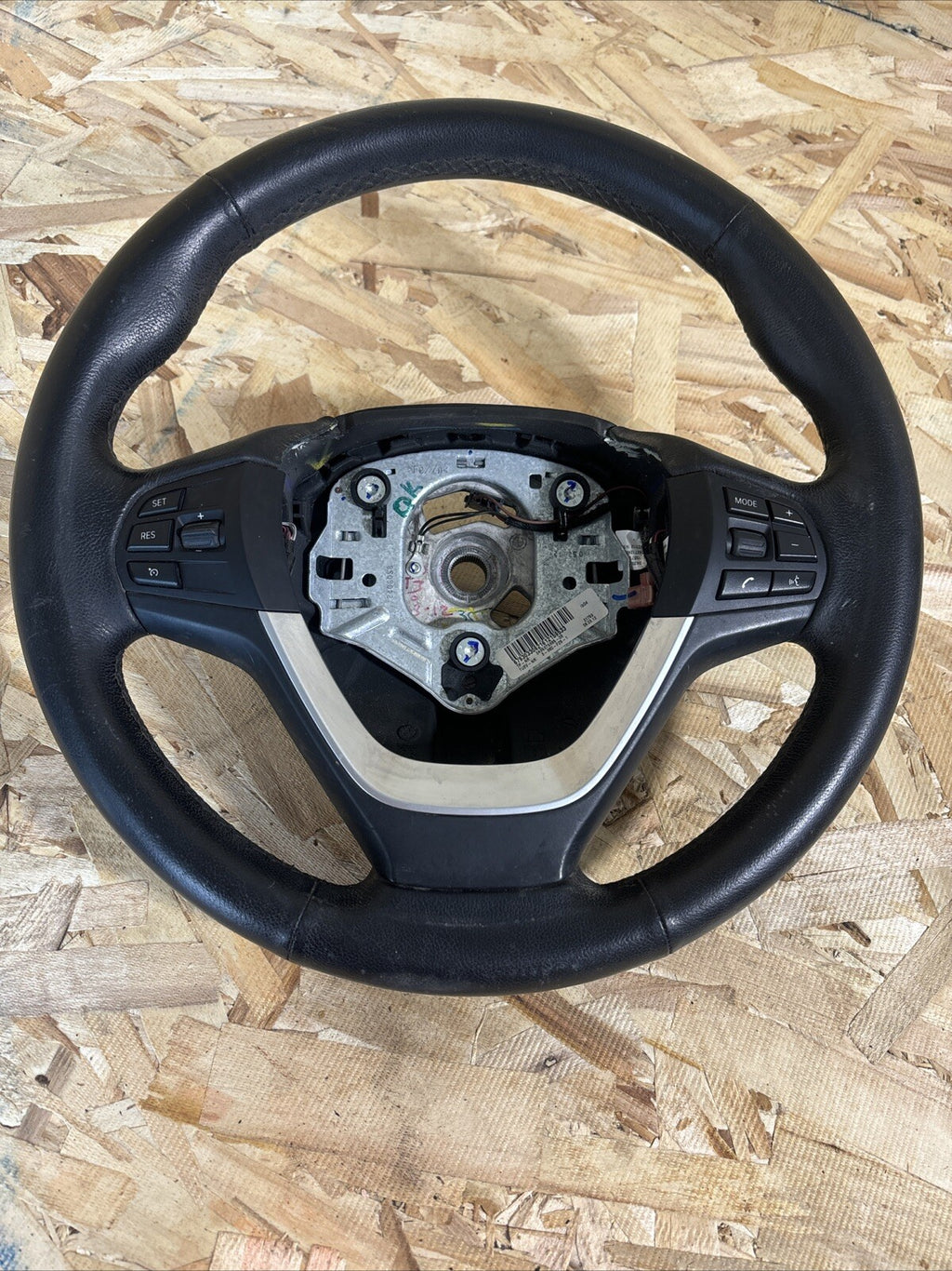 2013 BMW X3 Black Leather Steering Wheel Switches Buttons Trim OEM 2406058 O2-2