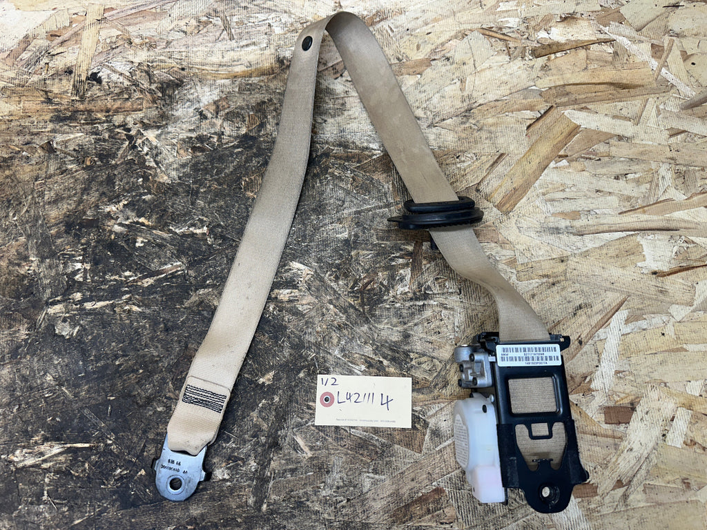 BMW 06-13 E70 X5 FRONT RIGHT PASSENGER SEAT BELT RETRACTOR BEIGE OEM 3061430