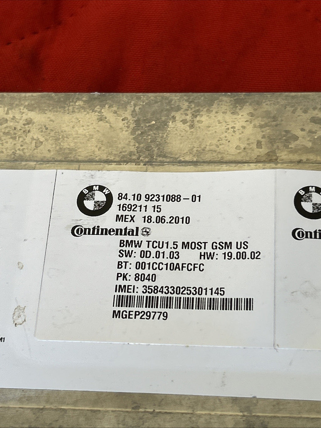 OEM BMW E70 E88 E90 E92 F02 F10 Combox Telematics TCU Bluetooth Module 9231088