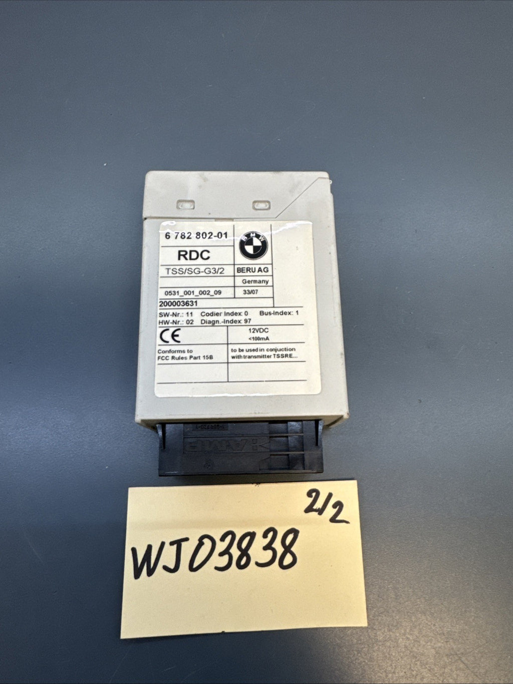 2006 - 2010 BMW X3 E83 TIRE PRESSURE CONTROL MODULE 6782802 OEM
