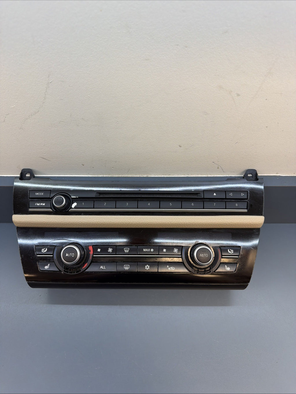 BMW 2010-2017 F10 5 SERIES AC HEATER CLIMATE CONTROL PANEL BLACK OEM 9241241