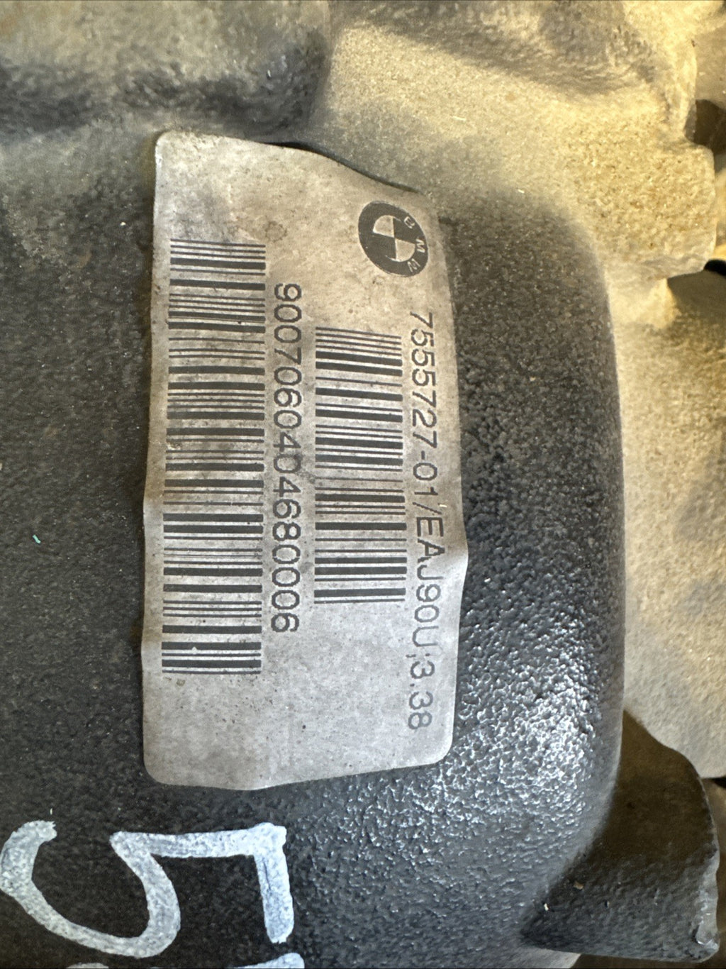 BMW REAR DIFFERENTIAL E60 SERIES 550i AUTOMATIC FINAL DRIVE 3.38 7555727