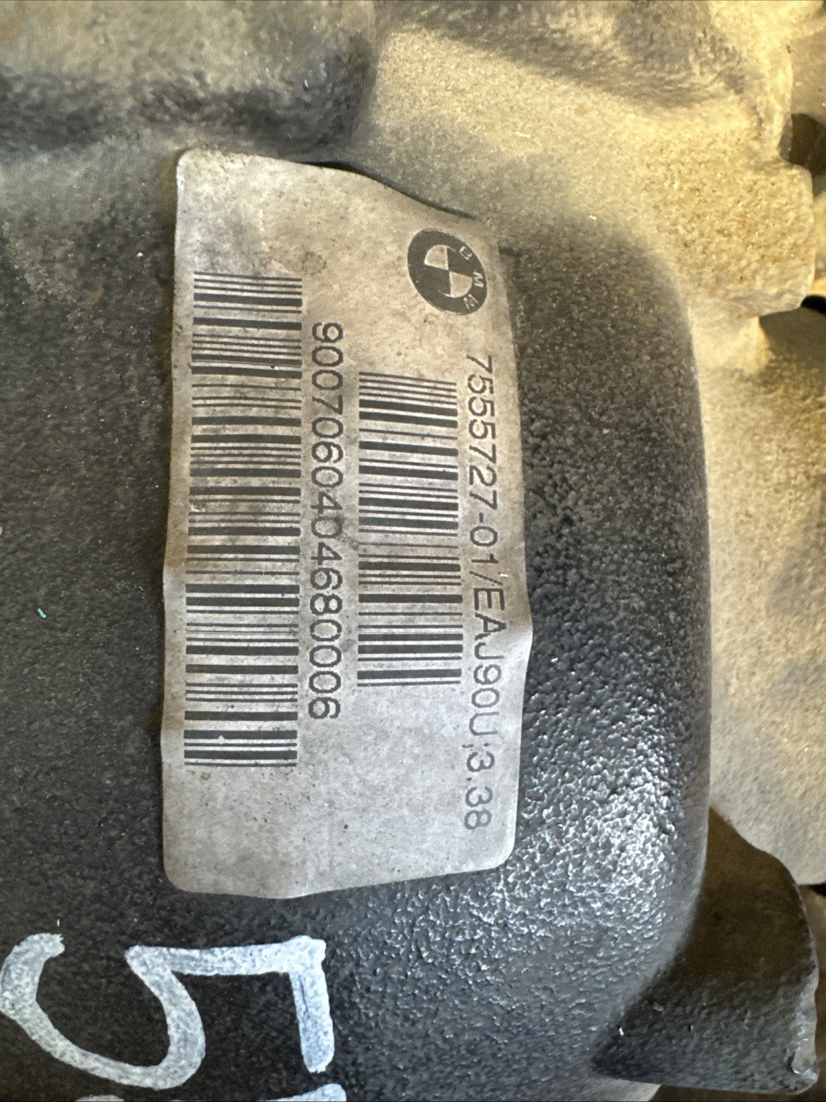 BMW REAR DIFFERENTIAL E60 SERIES 550i AUTOMATIC FINAL DRIVE 3.38 7555727