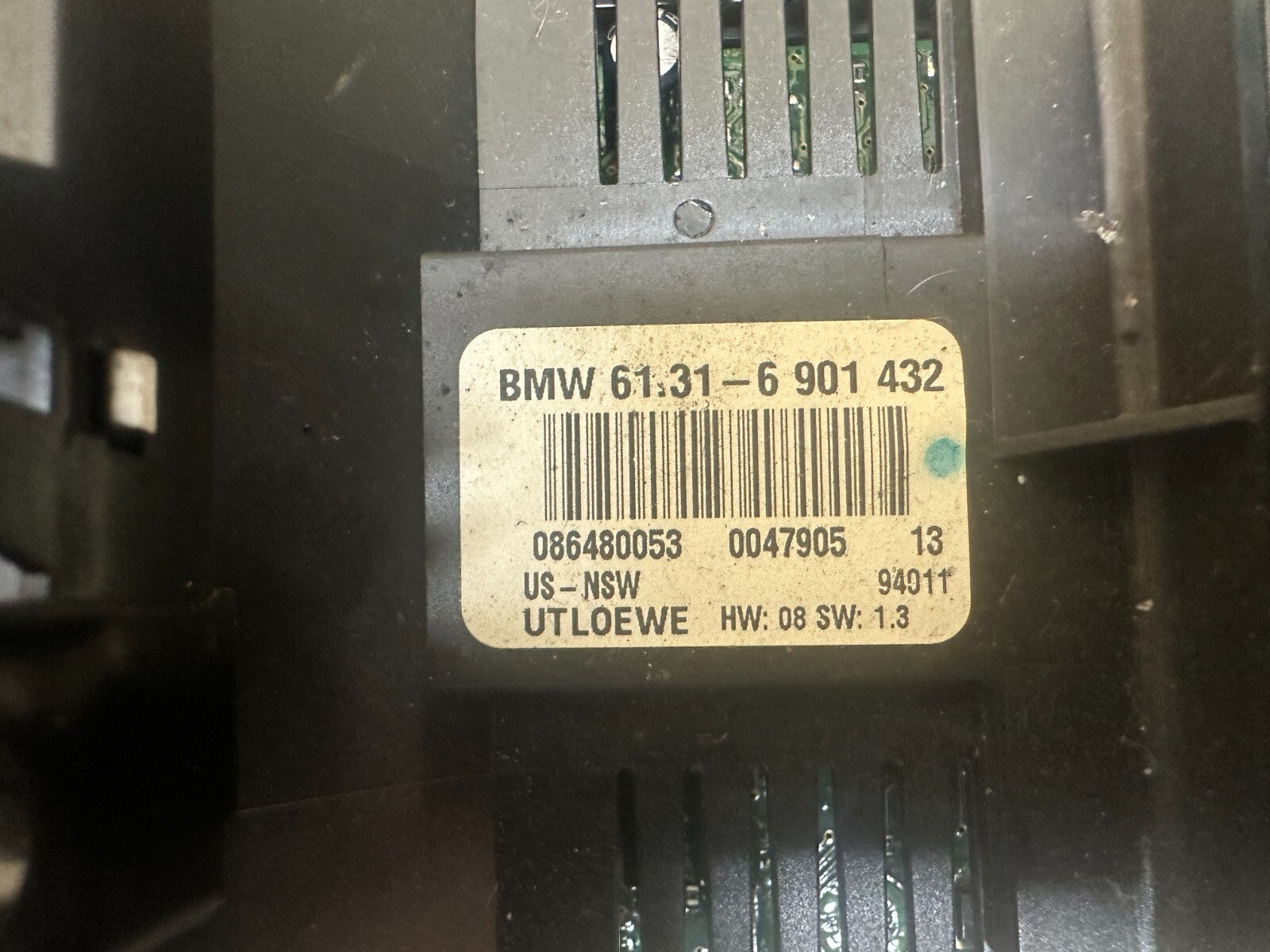 BMW 1997-2006 E46 323ci 3 SERIES HEADLIGHT CONTROL SWITCH PANEL OEM 6901432