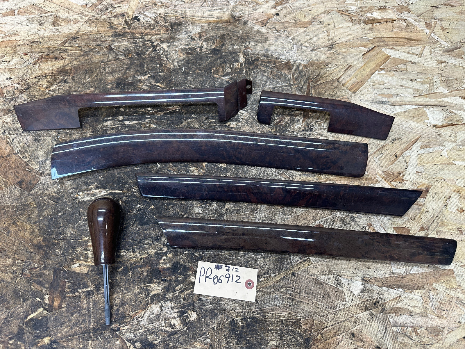 BMW 99-06 E46 6 PIECE BURLED WOOD INTERIOR TRIM SET OEM 8200720+8203826+MORE