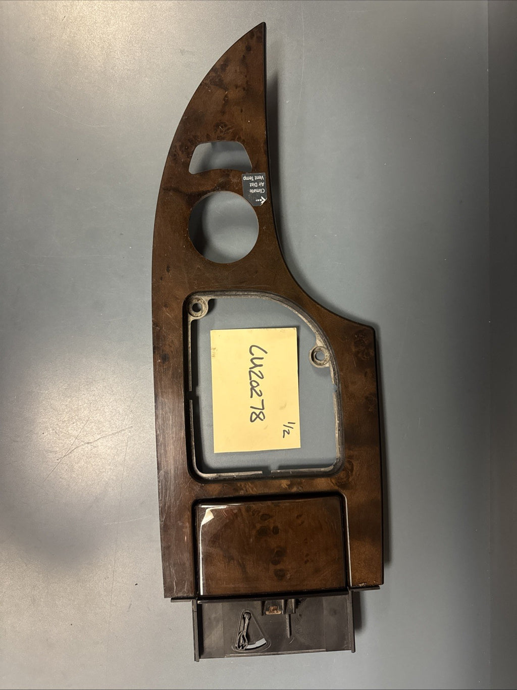 06-10 BMW 530xi E60 Center Shifter Console Dark Wood Trim Panel OEM A8 6951130