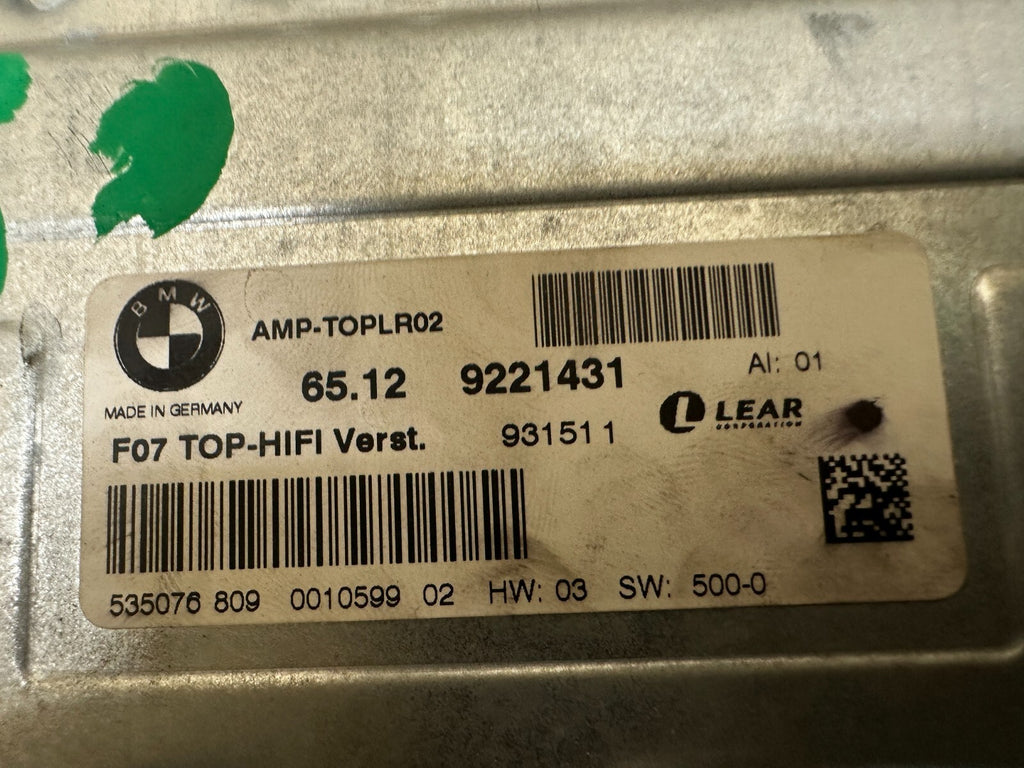 BMW 2006-2013 E70 X5 TOP HiFi LEAR AUDIO AMPLIFIER OEM 9221431