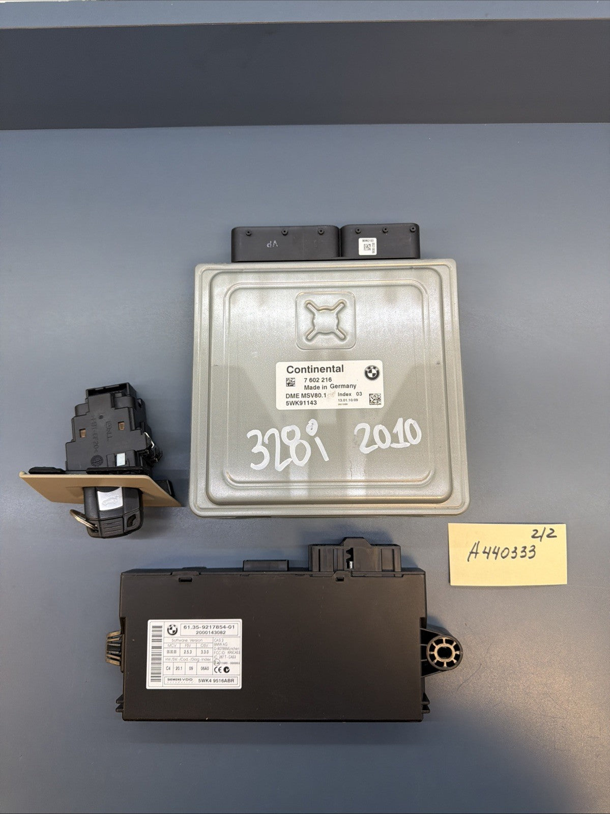 07-13 BMW 128I 328I 328XI E90 E92 N51 MSV80.1 SET DME ECM CAS 3 MODULE KEY OEM