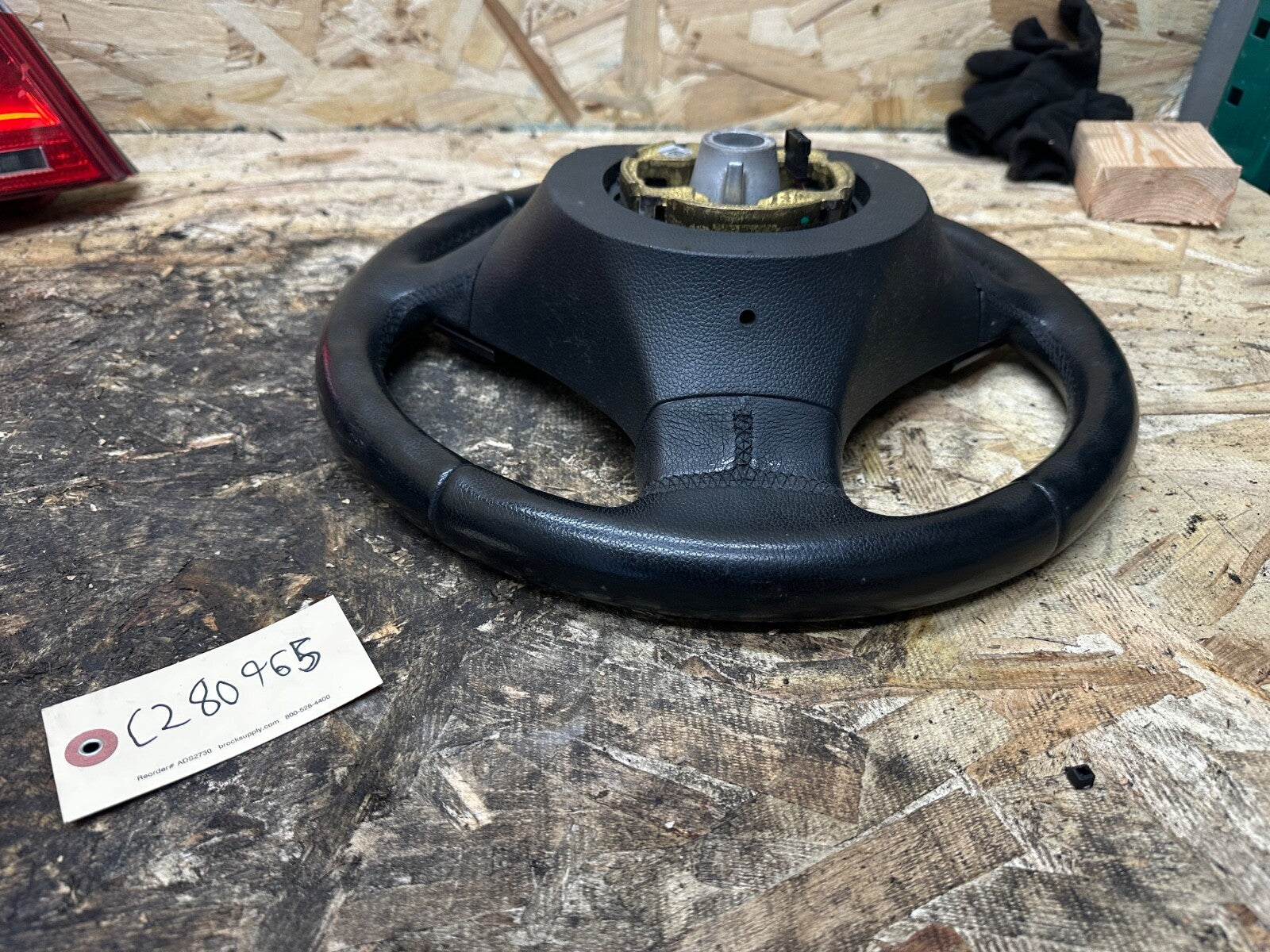 BMW E60/E61 5 SERIES BLACK LEATHER STEERING WHEEL OEM BMW 6078894