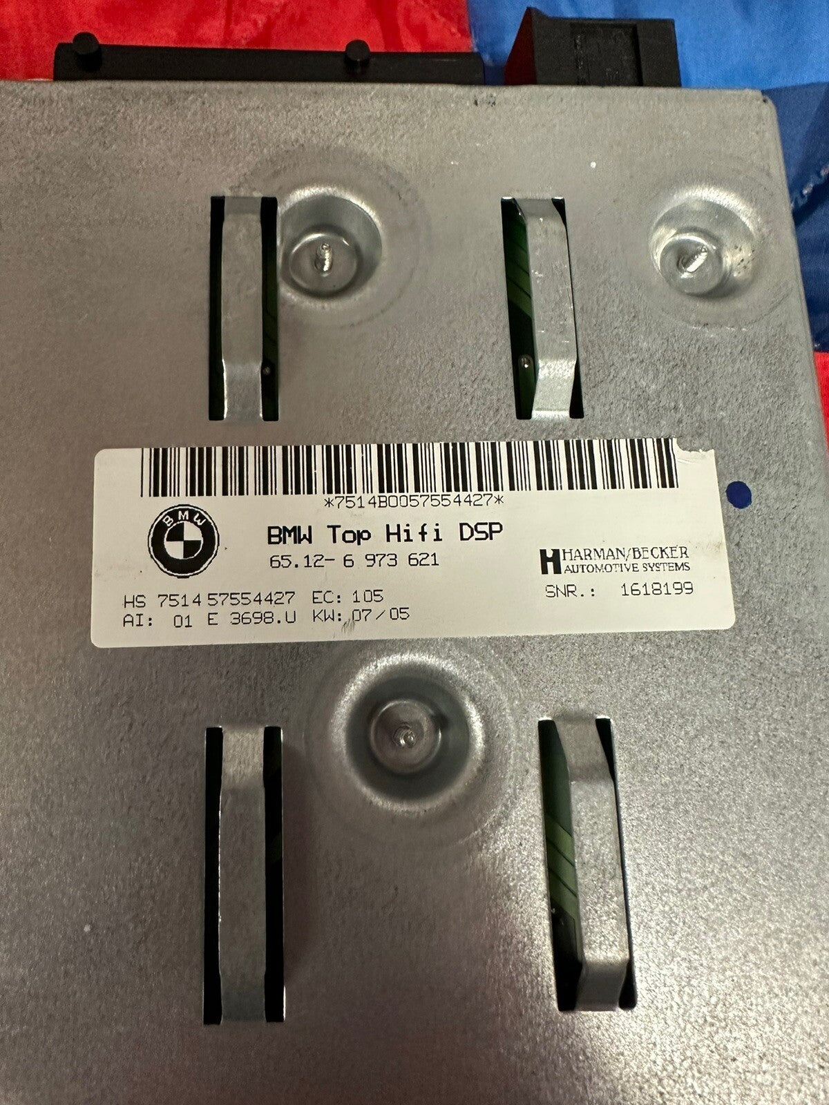 04-08 BMW 3 5 6 SERIES AMPLIFIER AMP AUDIO LOGIC 7 TOP HI-FI HARMAN OEM 6973621