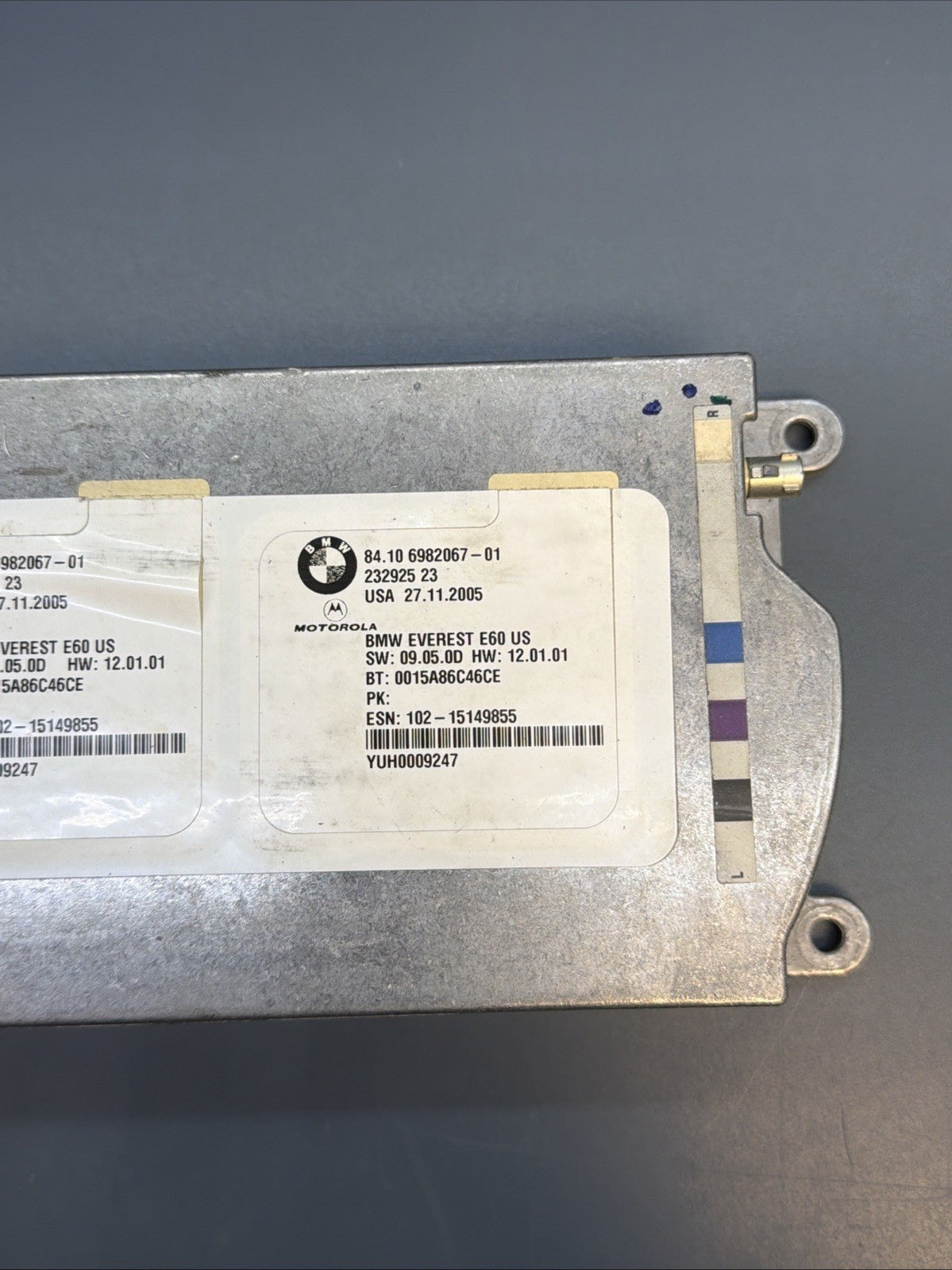 04-10 BMW E60 E61 E63 E64 525i M5 645ci 650i Bluetooth Telematic Control 6982067