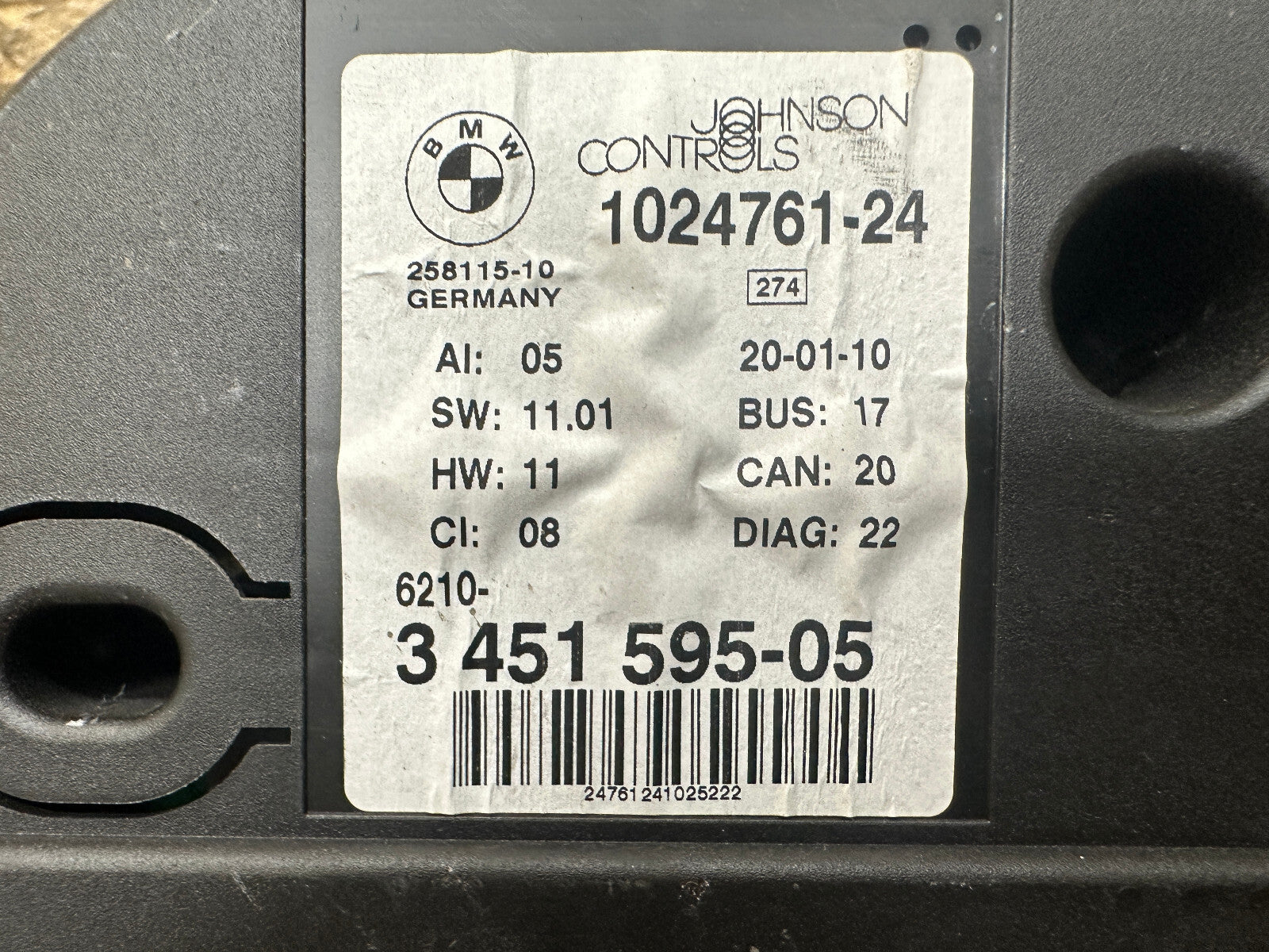 BMW 2007-2010 E83 X3 LCI NSTRUMENT GAUGE CLUSTER SPEEDOMETER OEM 3451595
