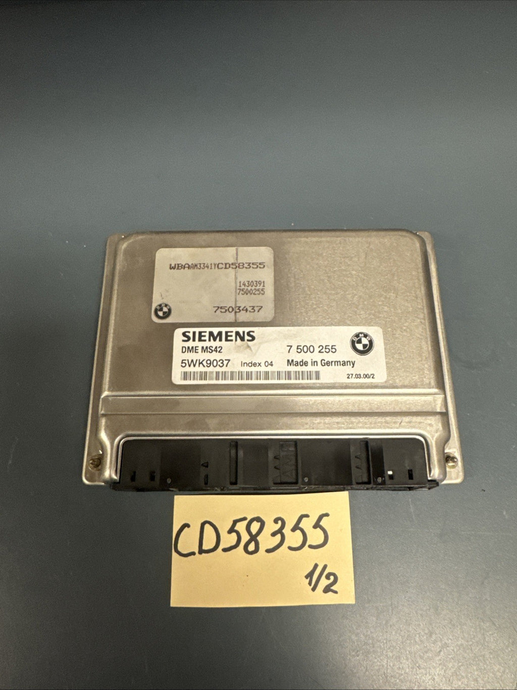1999-2001 Bmw E39 E46 Engine Computer Control Module ECU ECM Oem 5WK9037 7500255