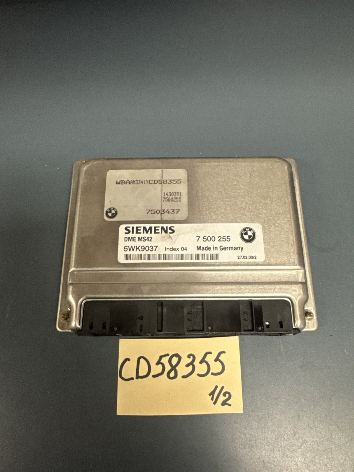 1999-2001 Bmw E39 E46 Engine Computer Control Module ECU ECM Oem 5WK9037 7500255