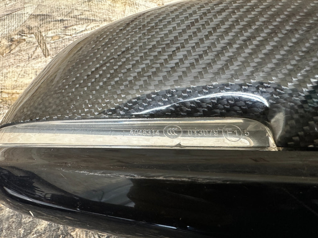 BMW 12-19 F30 POWER FRONT RIGHT PASSANGER DOOR MIRROR +COVER CRACKED OEM 013079