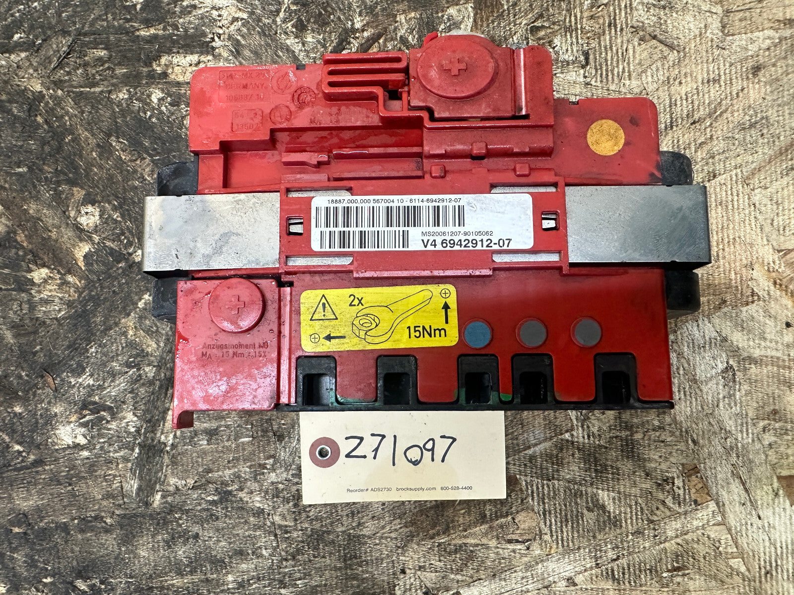 BMW 03-13 E81 E90 E84 1/3 SERIES X1 POSITIVE POWER DISTRIBUTION BOX 6942912