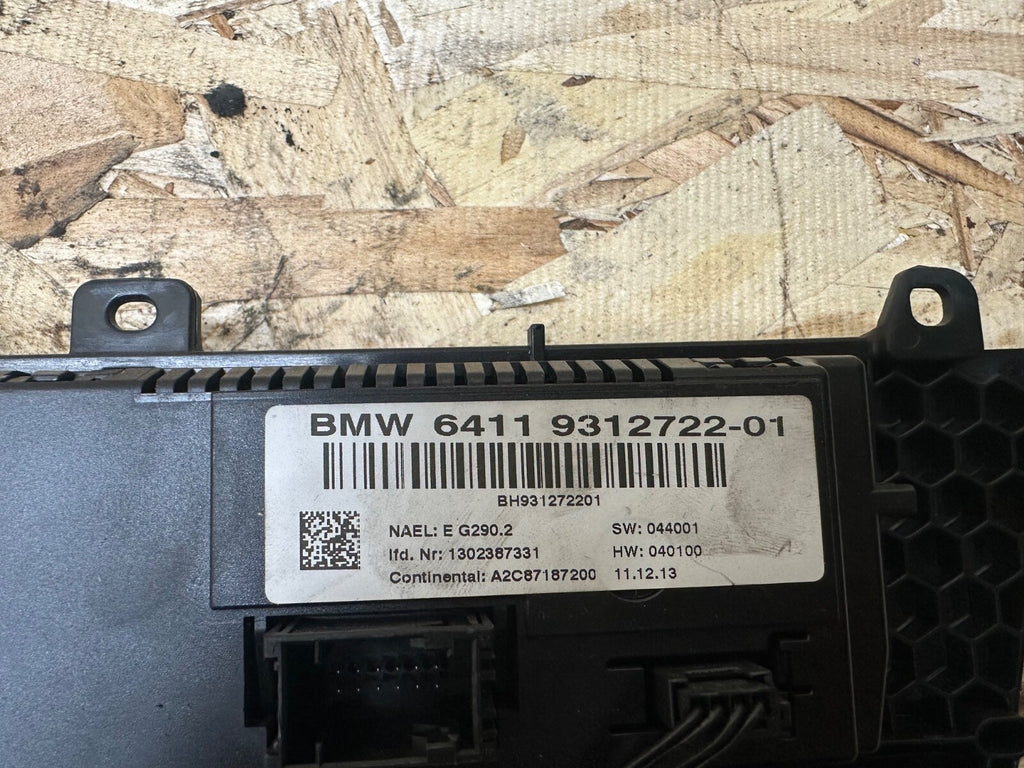 BMW 2011-2014 F25 X3 AC HEATER CLIMATE CONTROL PANEL COMPLETE OEM 9312722