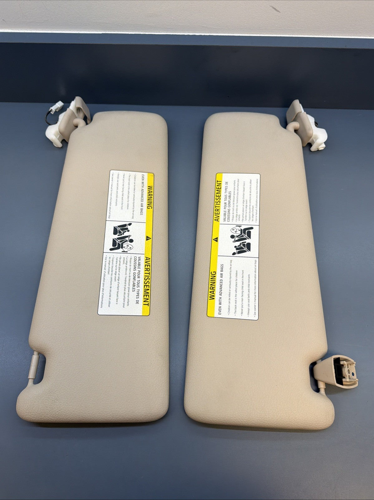 12-19 BMW 3 4 SERIES (F30 F31 F32 F33) FRONT LEFT & RIGHT SUNVISOR SET(Beige)