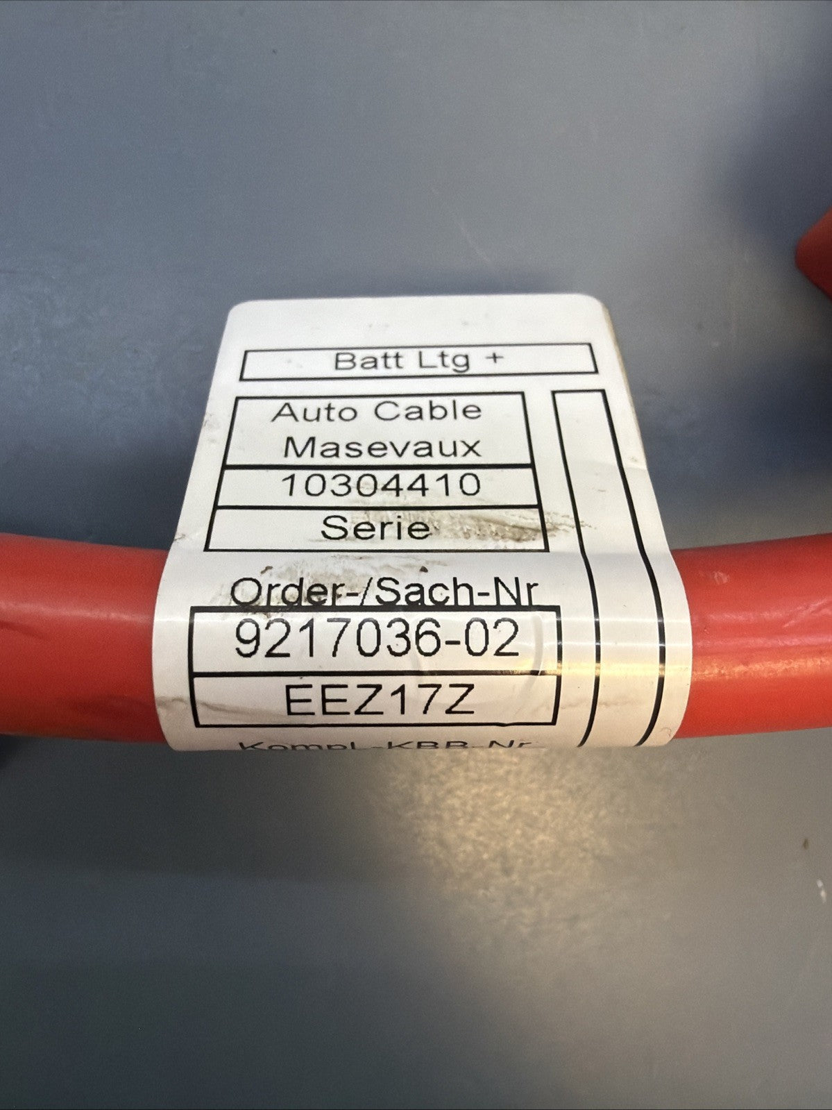 2011-2016 BMW 528i 535i 550i F10 M5 Trunk Positive Battery Cable 9217036 OEM