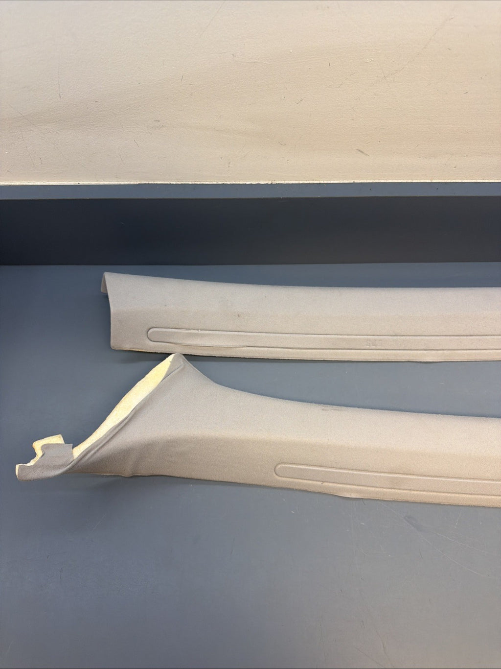 01-06 BMW E46 SEDAN Front Left & Right A Pillar Trim 8220240 8220239 Grey