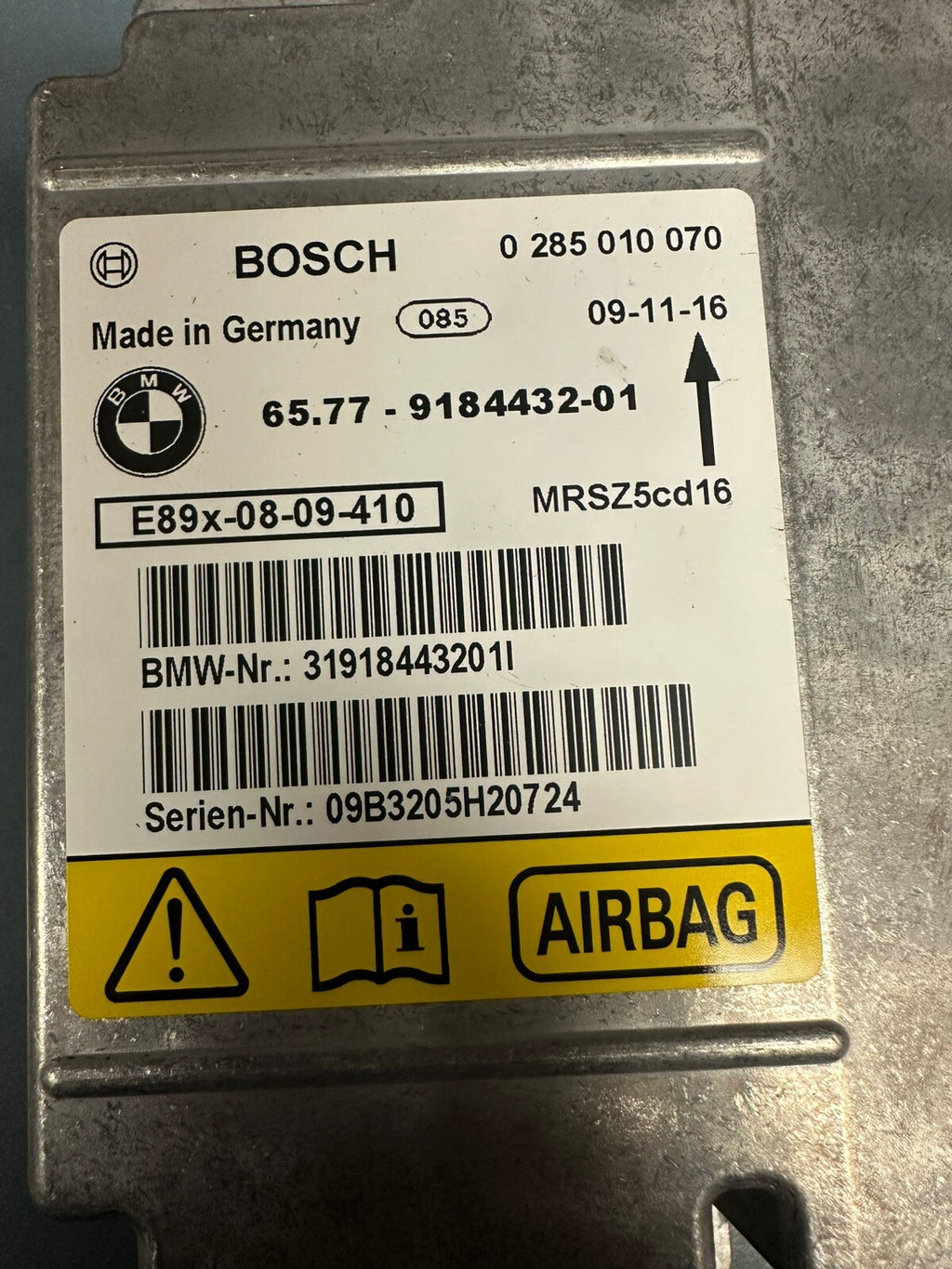 08 -11 BMW 328I 335i E90 3 Series OEM Series SRS Crash Sensor Bosch 9184432