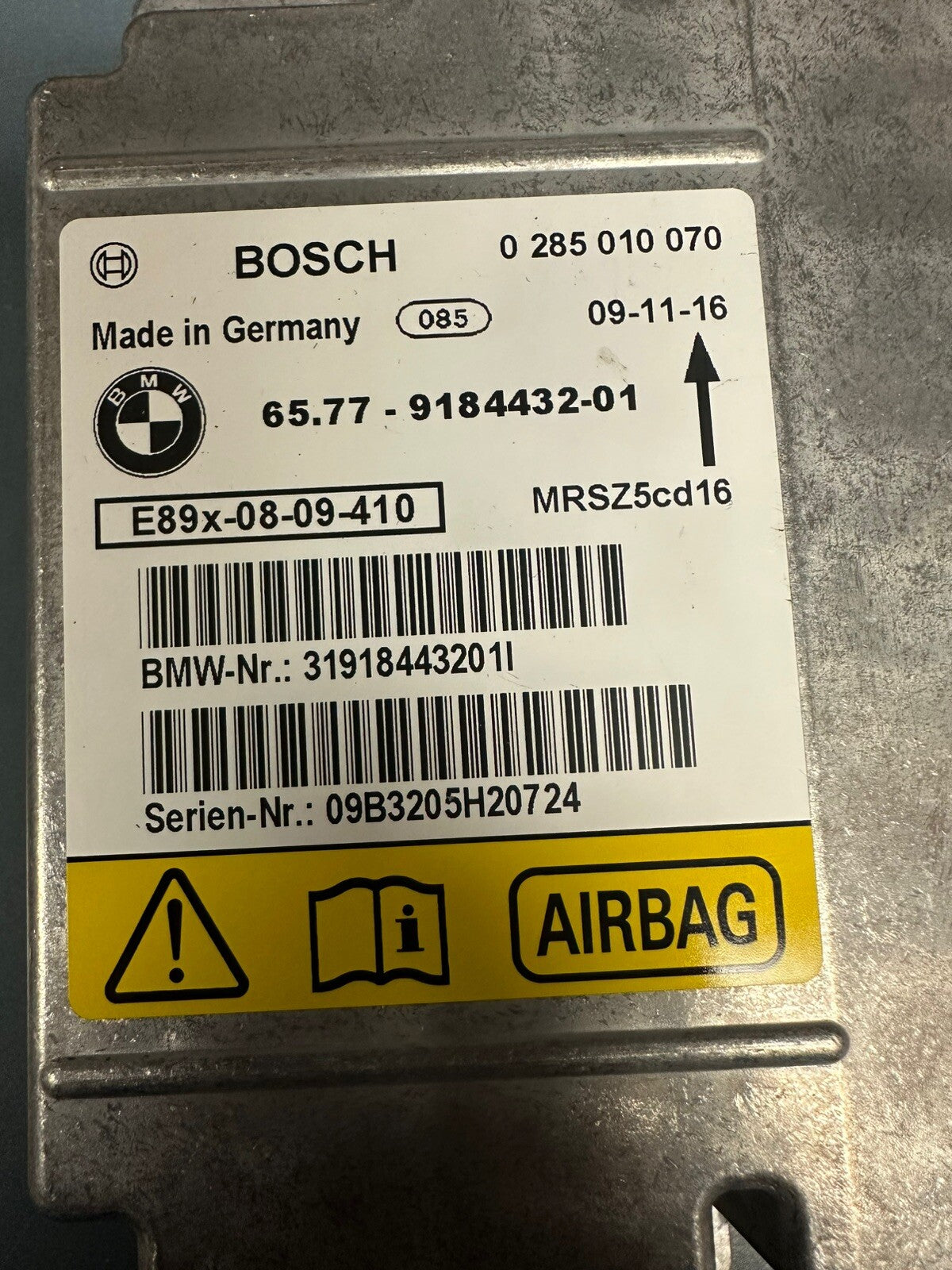 08 -11 BMW 328I 335i E90 3 Series OEM Series SRS Crash Sensor Bosch 9184432