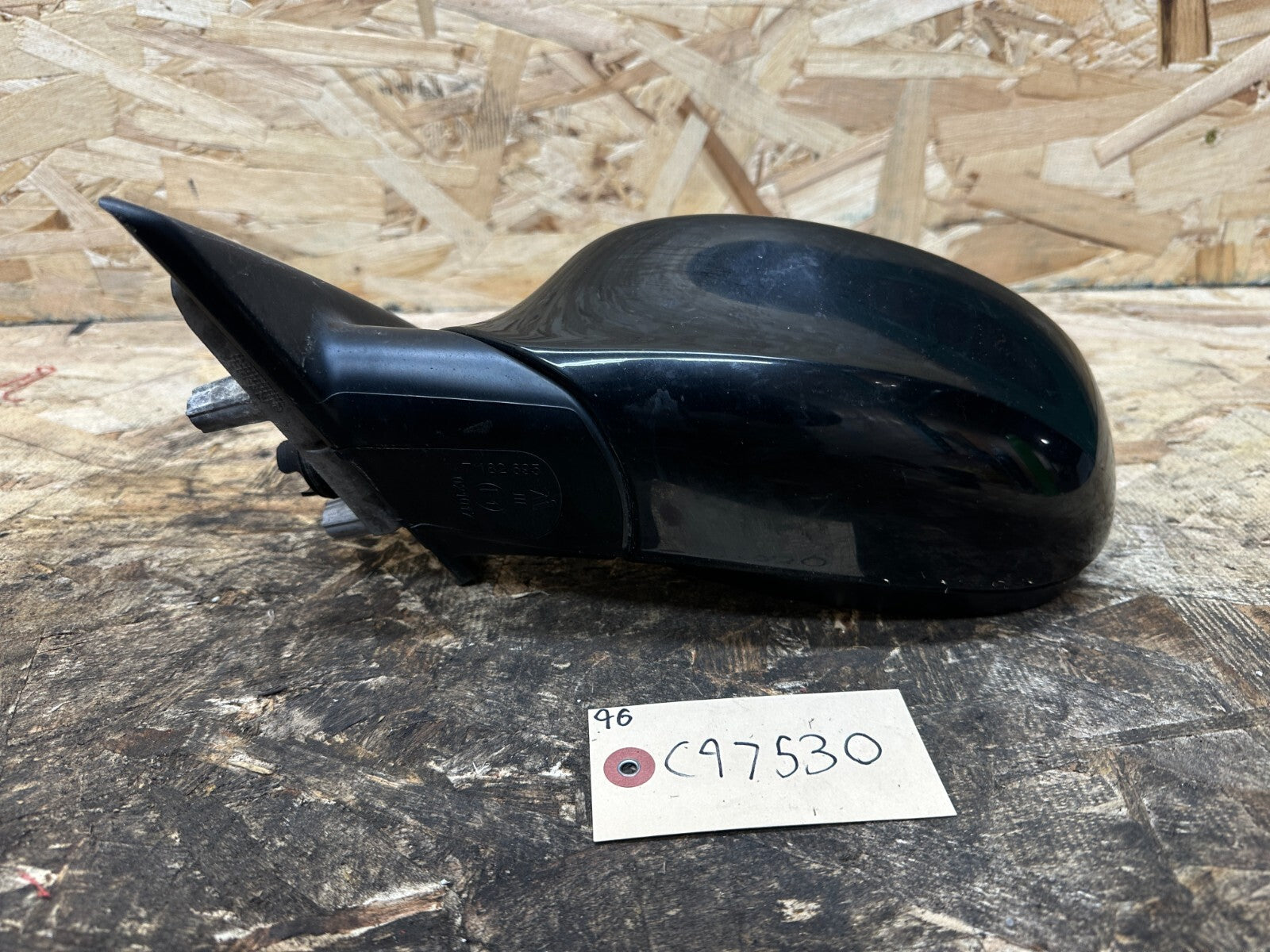 BMW 2006-2012 E90 LCI 3 SERIES FRONT LEFT DRIVER SIDE MIRROR BLACK OEM 7182695