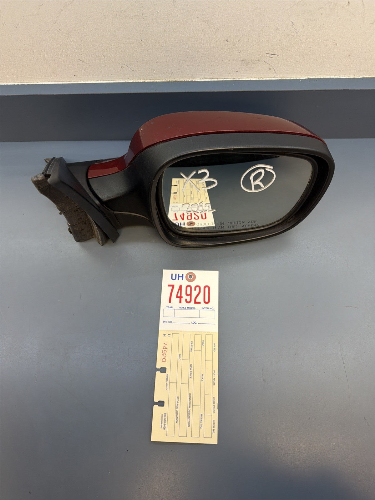 2011 - 2014 BMW X3 Door Mirror HEATED Right SIDE W/O Camera Red  RH | OEM
